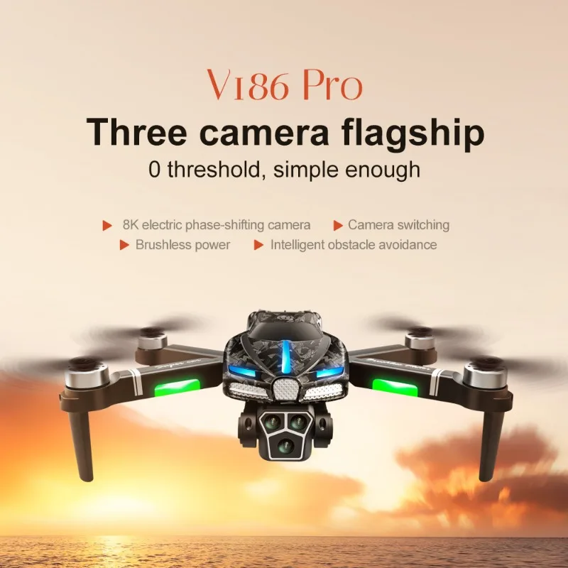 Fpv Drone Charger - ใหม่V186 Pro Drone Professionalมอเตอร์ไร้แปรง 8K GPS
