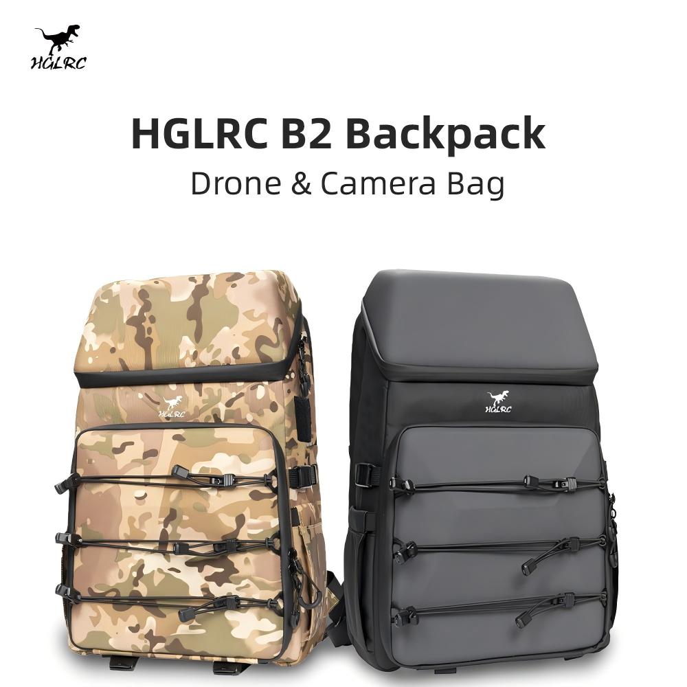 Fpv Drone Bag - กระเป๋าเป้สะพายหลังสำหรับโดรนและกล้อง HGLRC B2 - 47X29X23 ซม.