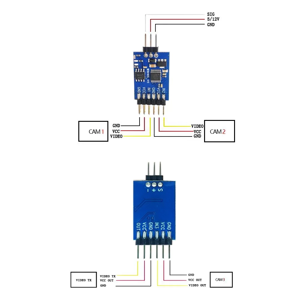 5.8G 3 ช่องวิดีโอสวิตช์เชอร์โม - Fpv Drone Battery บทวิจารณ์และราคา